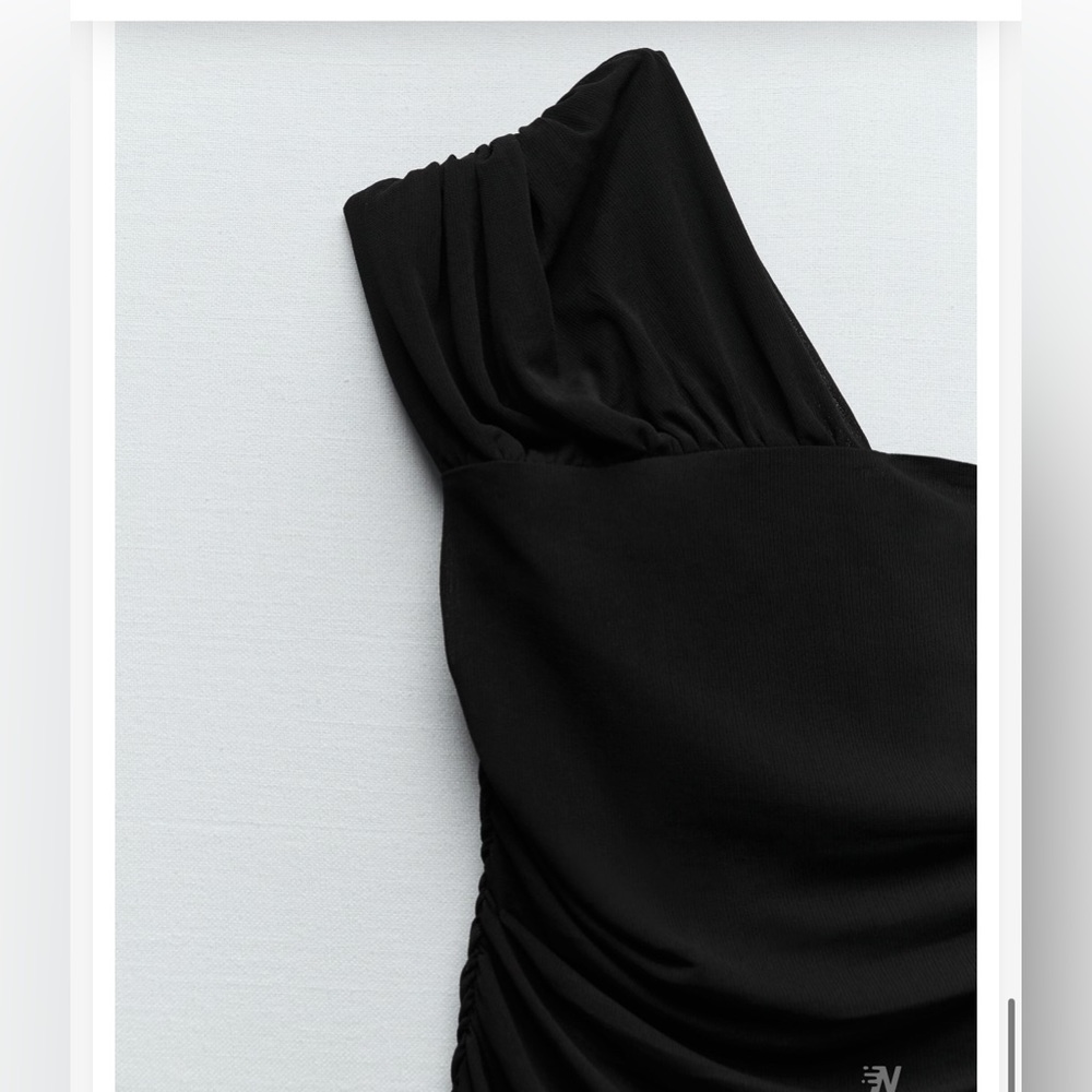 ASYMMETRICAL DRESS WITH RUCHING - Picture 4 of 4